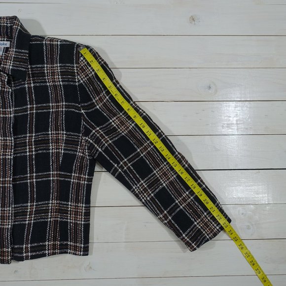 Vintage Ann Taylor Woven Silk 4 Button Blazer - Picture 9 of 10